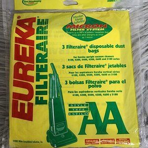 Eureka 58623A Filteraire Type AA Vacuum Cleaner Disposable Dust Bags